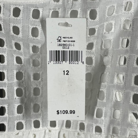 NEW Banana Republic Dress Women 12 white cocktail sheath preppy classic - Picture 6 of 10